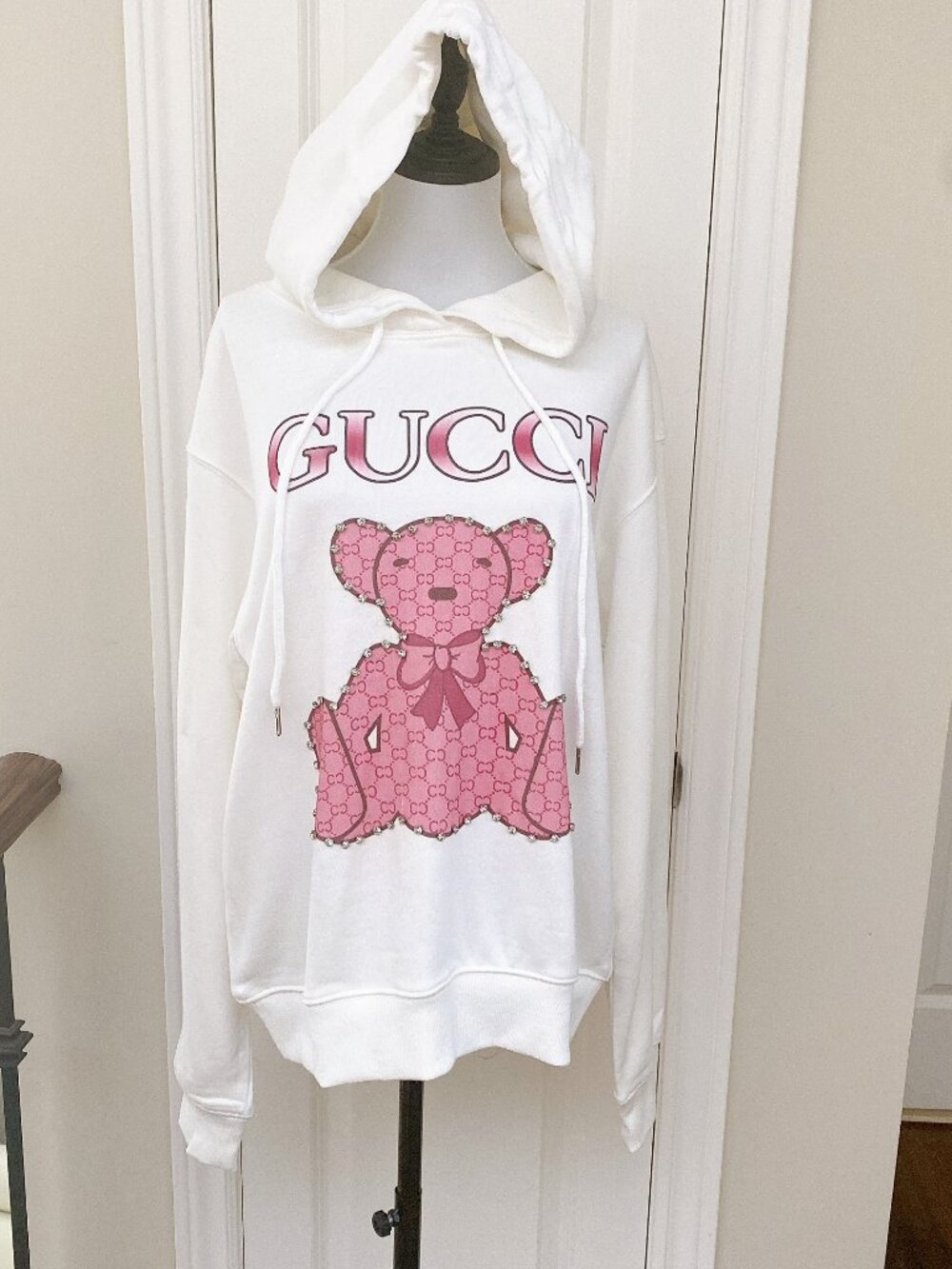 Guccy Pink Bear Disney limited edition Hoodie Sweatshirt